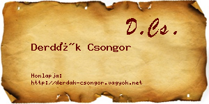 Derdák Csongor névjegykártya
