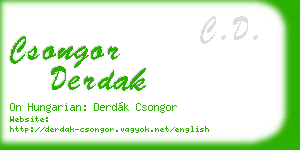 csongor derdak business card