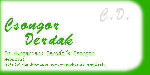 csongor derdak business card